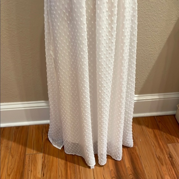 White polka-dot Sleeveless Sundress - Picture 3 of 6